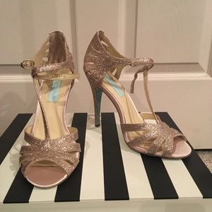 Betsey Johnson Gold Heels